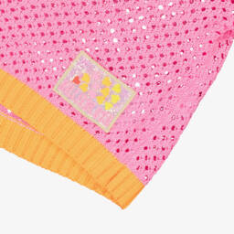 Billieblush-غطاء وردي زاهي محبوك للبنات | Childrensalon Outlet