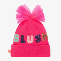 Billieblush-Girls Vibrant Pink Knit Hat Set | Childrensalon Outlet