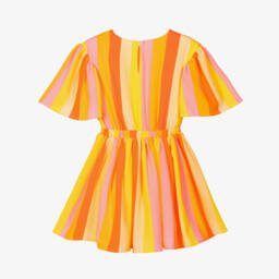 Billieblush-Girls Vibrant Striped Crêpe Frock | Childrensalon Outlet