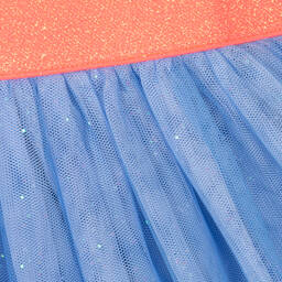 Billieblush-Бело-голубое платье из тюля с солнцем | Childrensalon Outlet