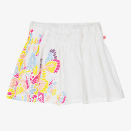 Billieblush-Girls White Cotton Butterfly Skirt | Childrensalon Outlet