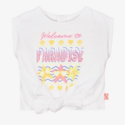 Billieblush-Белый укороченный топ из хлопка для девочек | Childrensalon Outlet