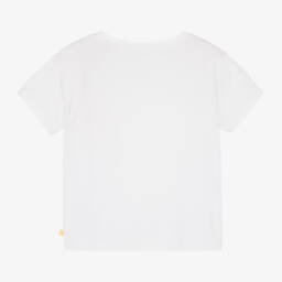 Billieblush-Футболка из белого хлопка с вышивкой для девочек | Childrensalon Outlet