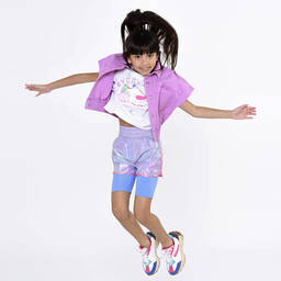 Billieblush-Girls White Cotton Sequin T-Shirt | Childrensalon Outlet