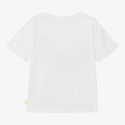 Billieblush-تيشيرت قطن عضوي جيرسي لون أبيض للبنات | Childrensalon Outlet