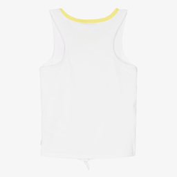 Billieblush-Girls White Cotton Vest Top | Childrensalon Outlet