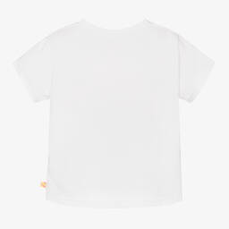 Billieblush-Girls White Cupcake Cotton T-Shirt | Childrensalon Outlet