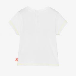 Billieblush-Girls White Flamingo T-Shirt | Childrensalon Outlet
