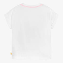 Billieblush-Girls White Organic Cotton T-Shirt | Childrensalon Outlet