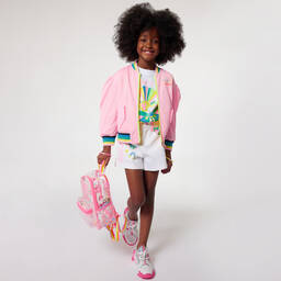 Billieblush-Girls White Organic Cotton T-Shirt | Childrensalon Outlet