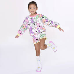 Billieblush-Бело-розовые шлепанцы Looney Tunes | Childrensalon Outlet