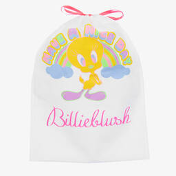Billieblush-Бело-розовые шлепанцы Looney Tunes | Childrensalon Outlet