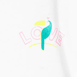 Billieblush-Girls White & Pink Pleated Jersey Dress  | Childrensalon Outlet