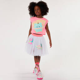 Billieblush-Girls White Sequin & Glitter Tulle Skirt | Childrensalon Outlet