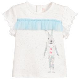 Billieblush-Girls White T-Shirt | Childrensalon Outlet