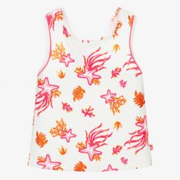 Billieblush-Girls White Towelling Vest Top | Childrensalon Outlet
