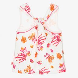 Billieblush-Girls White Towelling Vest Top | Childrensalon Outlet