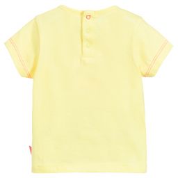 Billieblush-Girls Yellow Cotton T-Shirt | Childrensalon Outlet