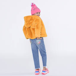 Billieblush-Желтая куртка из искусственного меха для девочек | Childrensalon Outlet