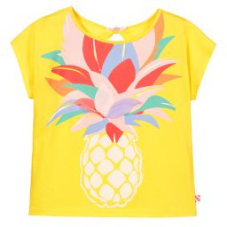 Billieblush-Girls Yellow Pineapple T-Shirt | Childrensalon Outlet