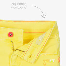 Billieblush-شورت قطن تويل مزين بترتر لون أصفر للبنات | Childrensalon Outlet