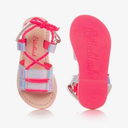 Billieblush-صندل جلد صناعي لون فضّي للبنات | Childrensalon Outlet