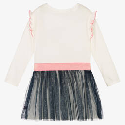 Billieblush-Ivory & Blue Tulle Dress | Childrensalon Outlet