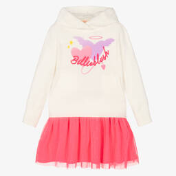 Billieblush-Ivory & Neon Pink Tulle Dress | Childrensalon Outlet