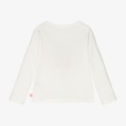 بيلي بلاش-توب قطن لون عاجي وزهري للبنات | Childrensalon Outlet