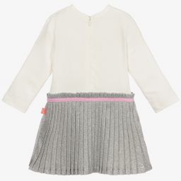Billieblush-Ivory & Silver Pleated Dress | Childrensalon Outlet