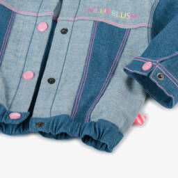 Billieblush-Little Girls Embellished Denim Coat | Childrensalon Outlet
