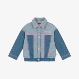 Billieblush-Little Girls Embellished Denim Coat | Childrensalon Outlet