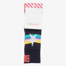 Billieblush-Navy Blue Logo Socks | Childrensalon Outlet