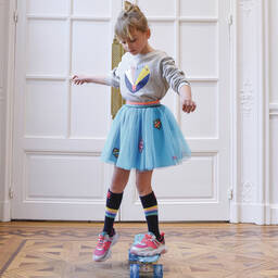 Billieblush-Navy Blue Logo Socks | Childrensalon Outlet