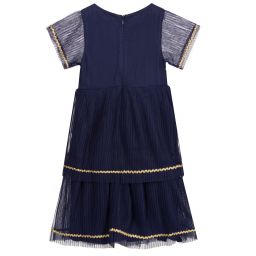 Billieblush-Navy Blue Tulle Dress | Childrensalon Outlet