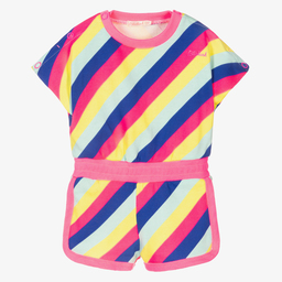 Billieblush-Neon Pink & Blue Playsuit | Childrensalon Outlet