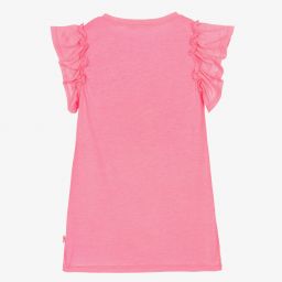 Billieblush-فستان جيرسي ومزيج قطن لون زهري نيون | Childrensalon Outlet