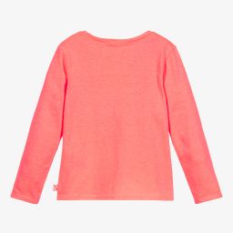 Billieblush-Neon Pink Glitter Slogan Top | Childrensalon Outlet