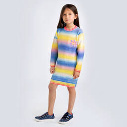 Billieblush-Pastel Rainbow Knitted Dress | Childrensalon Outlet