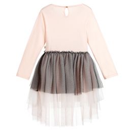 Billieblush-Pink Cotton & Tulle Dress | Childrensalon Outlet
