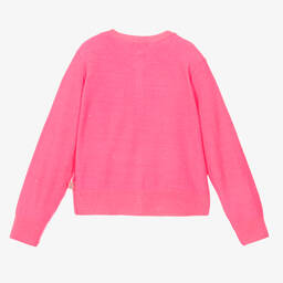 Billieblush-Pink Glitter Knitted Cardigan | Childrensalon Outlet