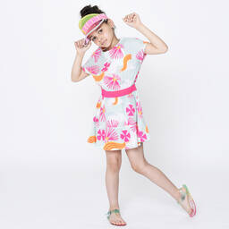 Billieblush-Pink & Green Viscose Dress | Childrensalon Outlet