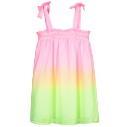 Billieblush-Pink Neon Chiffon Dress | Childrensalon Outlet