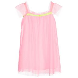 Billieblush-Pink Pleated Mesh Dress | Childrensalon Outlet