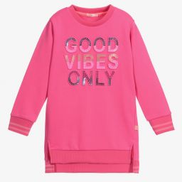 Billieblush-Pink Sequin Sweatshirt Dress | Childrensalon Outlet