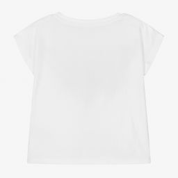 Billieblush-Белая хлопковая футболка с фламинго | Childrensalon Outlet