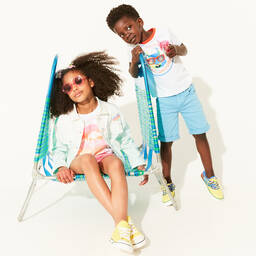 Billieblush-Белая хлопковая футболка с фламинго | Childrensalon Outlet