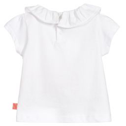 Billieblush-White Cotton Rainbow T-Shirt | Childrensalon Outlet