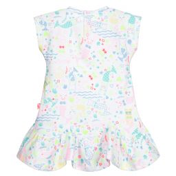 Billieblush-فستان قطن لون أبيض بطبعة عروس البحر | Childrensalon Outlet
