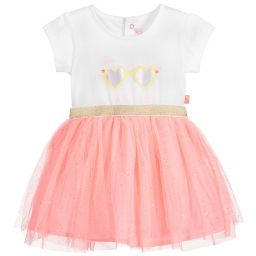 Billieblush-White & Pink Cotton Dress | Childrensalon Outlet